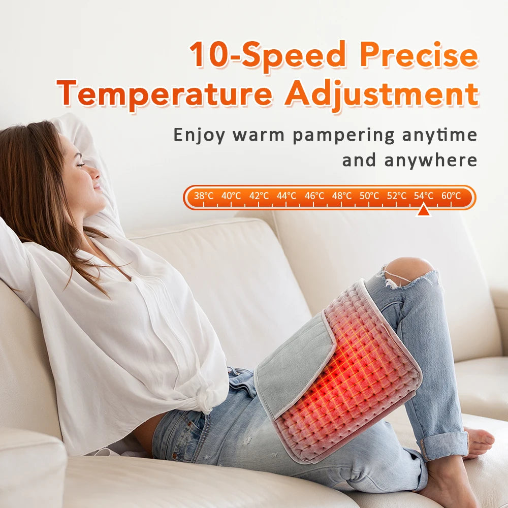 Electric Heated Waist and Back Support Wrap with Temperature Control - 21