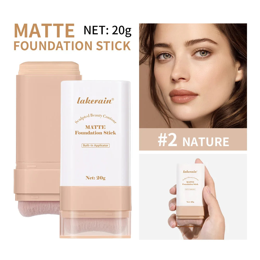 Matte Foundation Stick with Built-in Blending Brush - 43