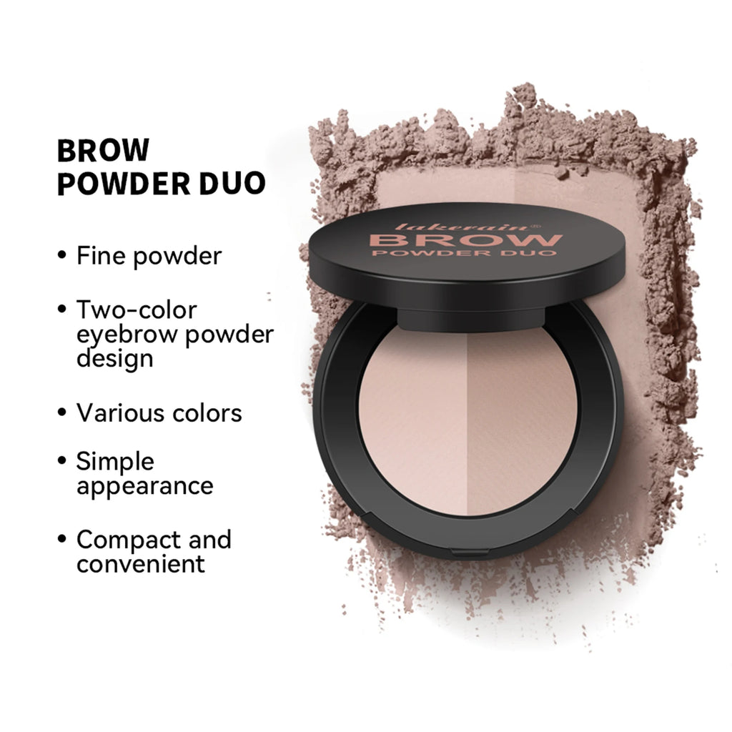 Two-Tone Eyebrow Powder Duo with Applicator Brush