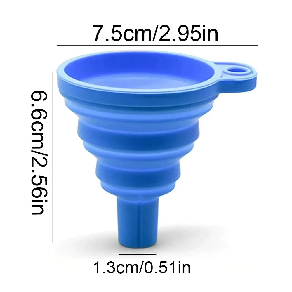 Collapsible Silicone Funnel for Car Oil and Fluid Changes