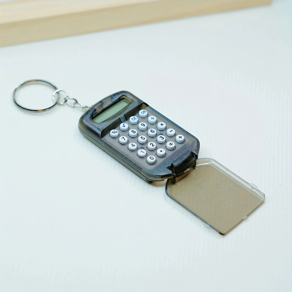 Portable Mini Transparent Flip Calculator with Keychain
