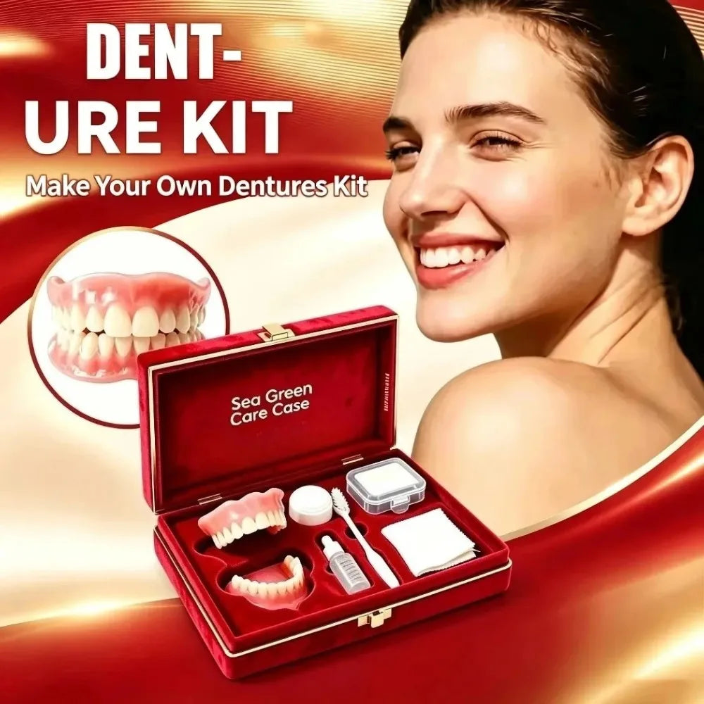 Full-Mouth Silicone Comfort Denture Set with Storage Case