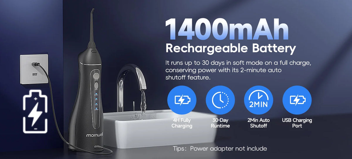 Portable Cordless Water Flosser for Teeth Cleaning