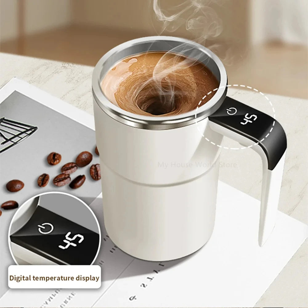 Automatic Magnetic Self-Stirring Coffee Mug with Temperature Display - 17