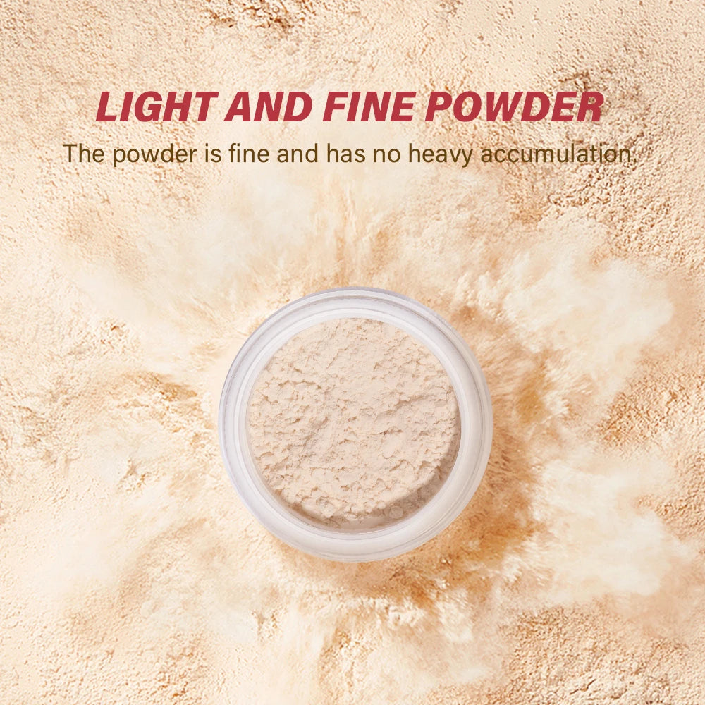 Matte Pink Loose Setting Powder for Oil Control and Pore Blurring