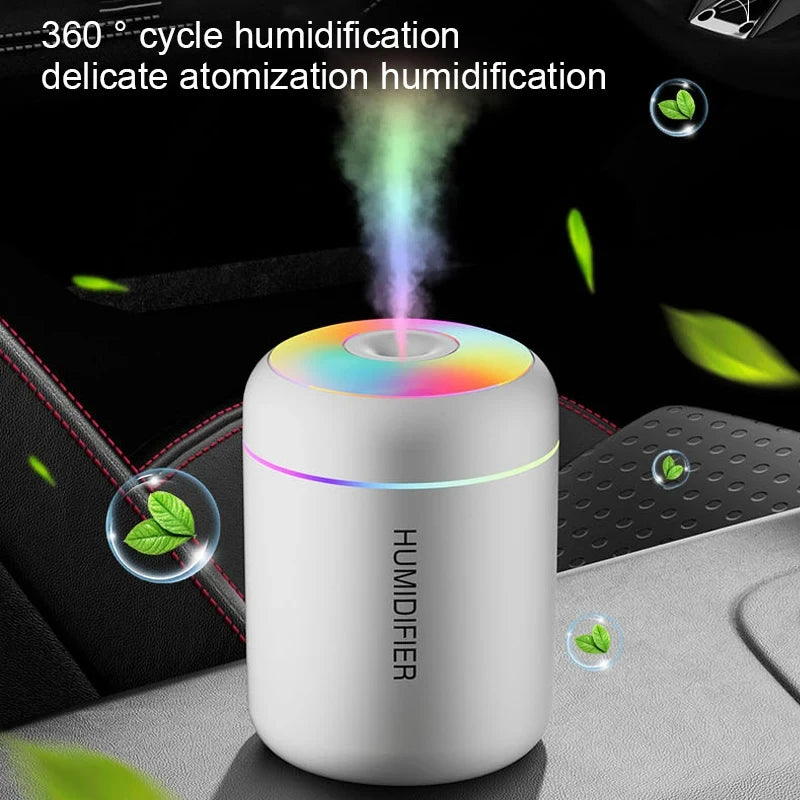 Portable Mini USB Desktop Air Humidifier with LED Light - 1
