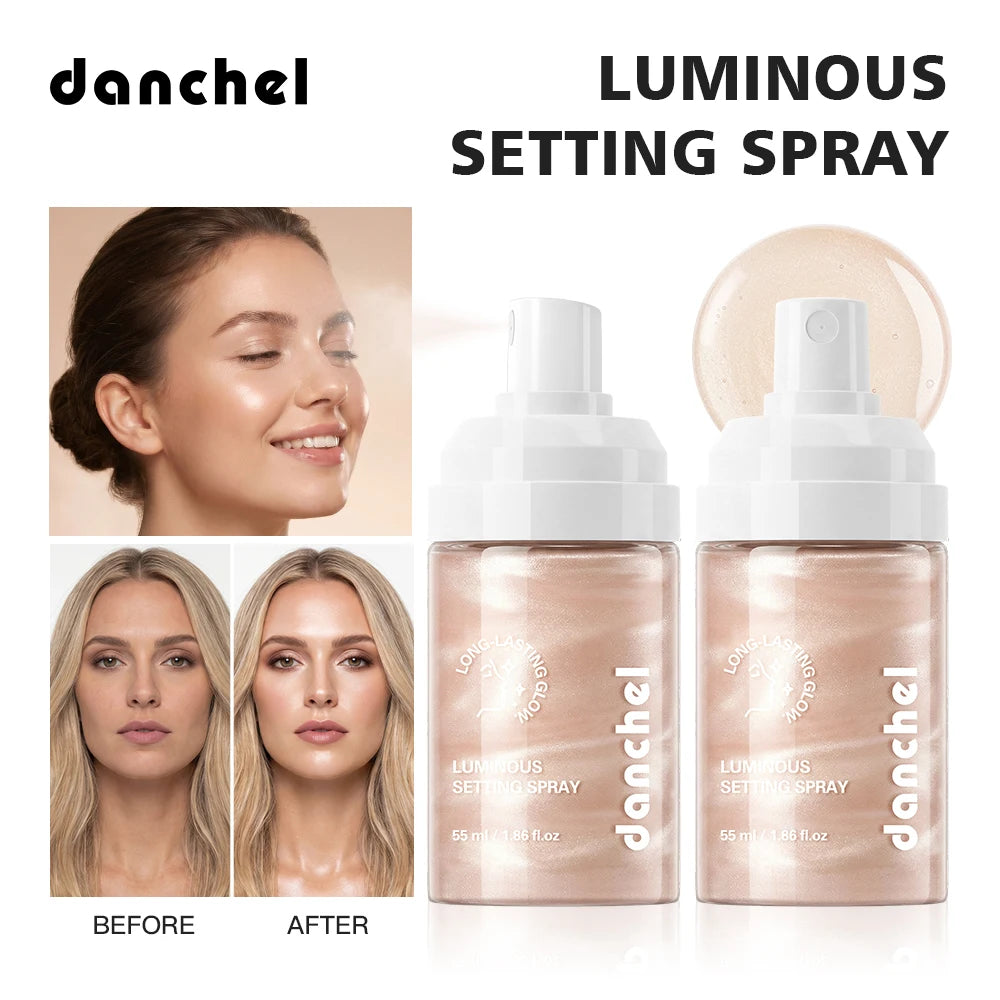 Luminous Hydrating Makeup Setting Spray for Radiant Dewy Finish