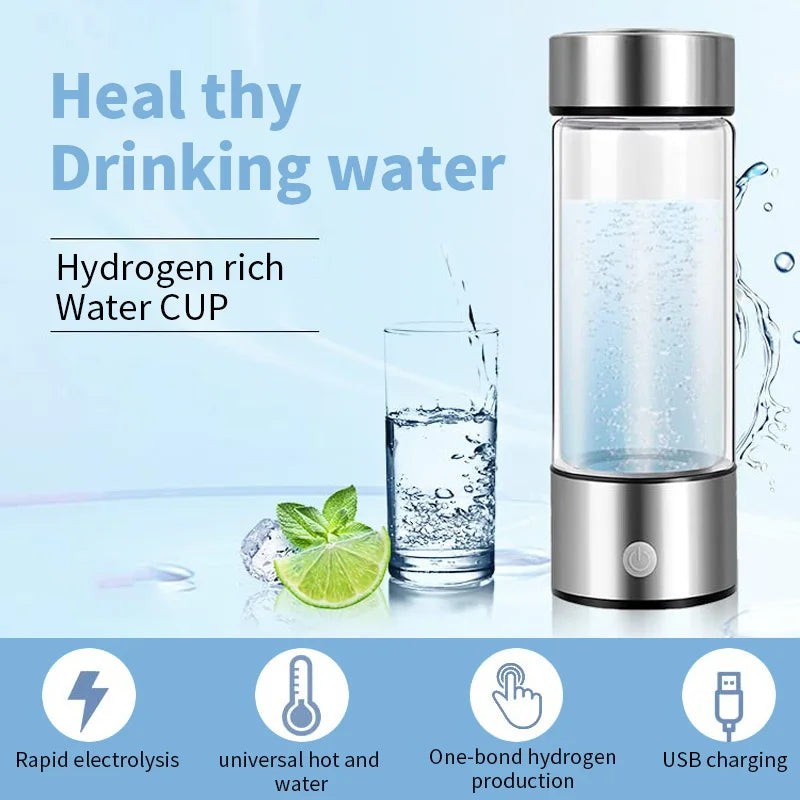 Portable Hydrogen-Rich Water Generator Bottle