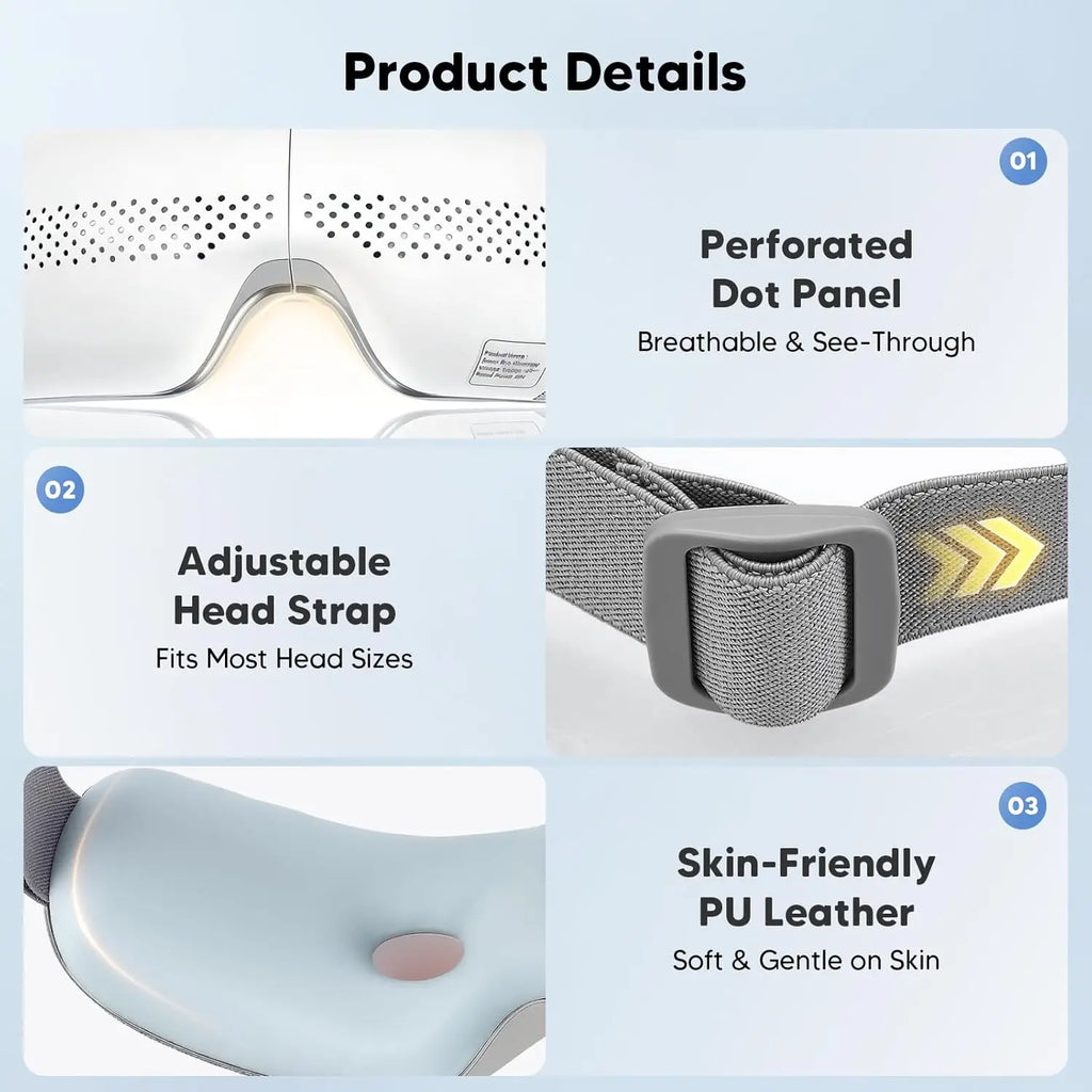 4-in-1 Rechargeable Airbag Eye Massager for Stress and Eye Strain
