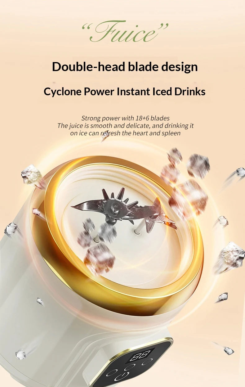 Portable Wireless Electric Fruit and Ice Blender