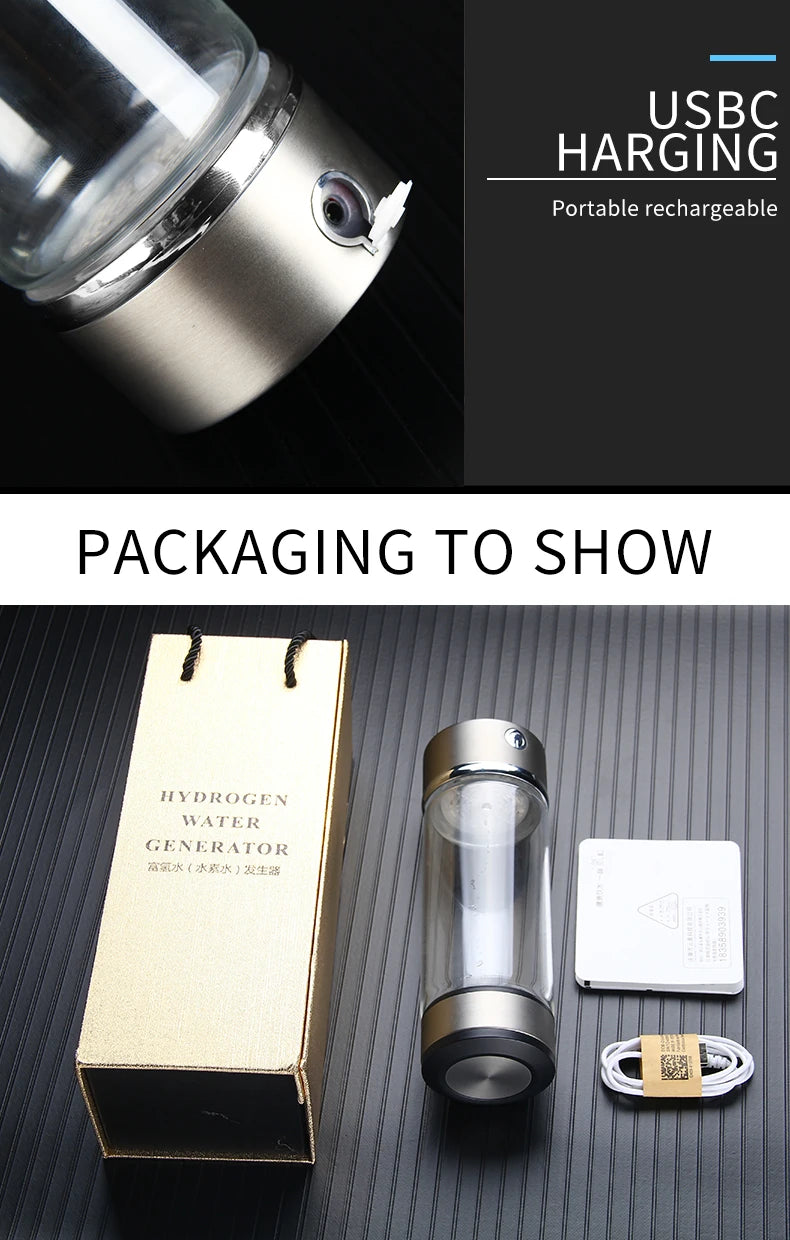 Portable Hydrogen Water Ionizer Bottle - 18