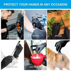 Disposable Black Nitrile Protective Gloves