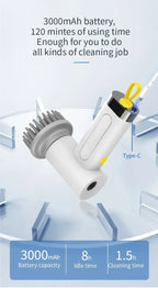 4-in-1 Electric Handheld Power Scrubber for Household Cleaning