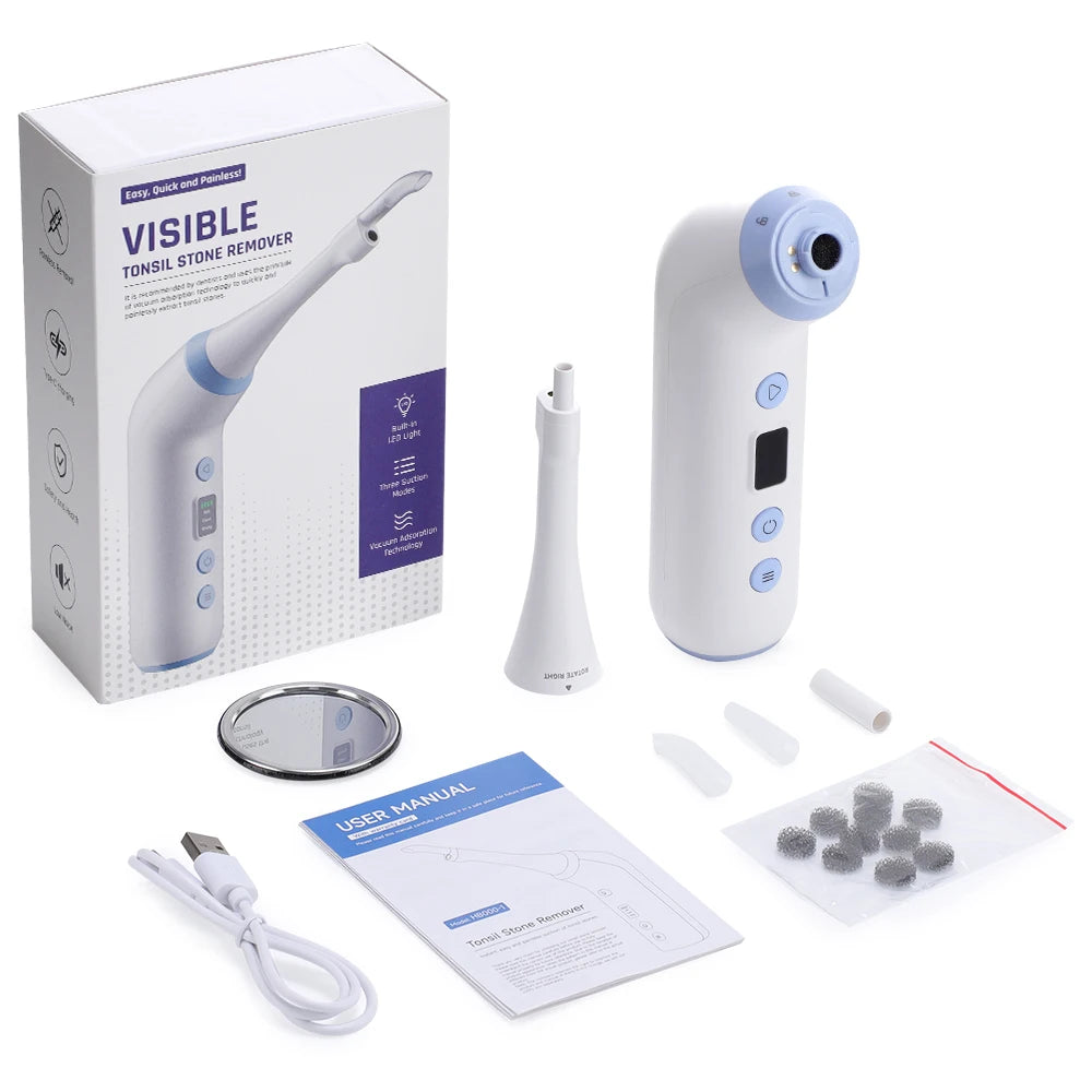 HD Visible Tonsil Stone Remover Vacuum Tool