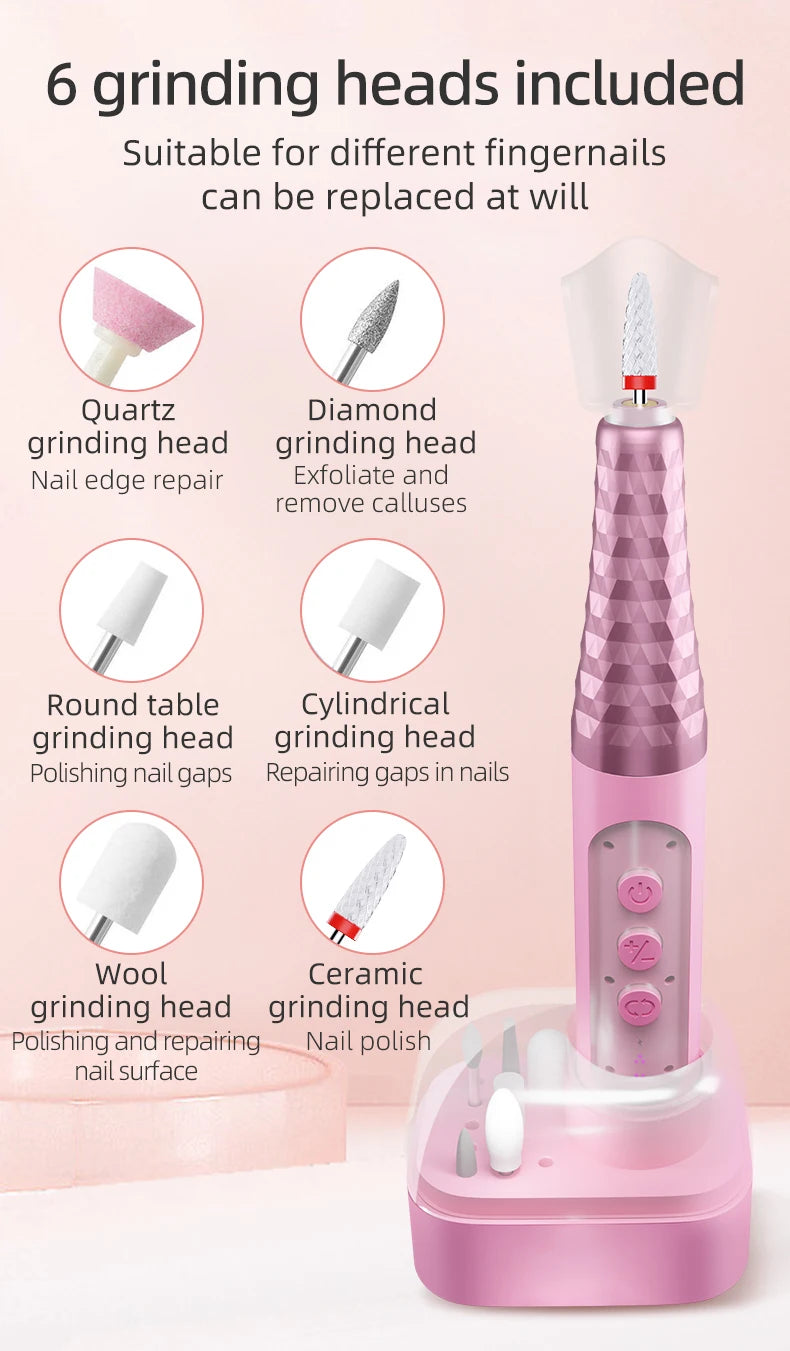 Cordless Electric Nail File and Manicure Drill Kit