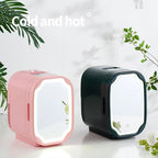 Portable Mini Skincare Fridge with LED Mirror for Home and Travel