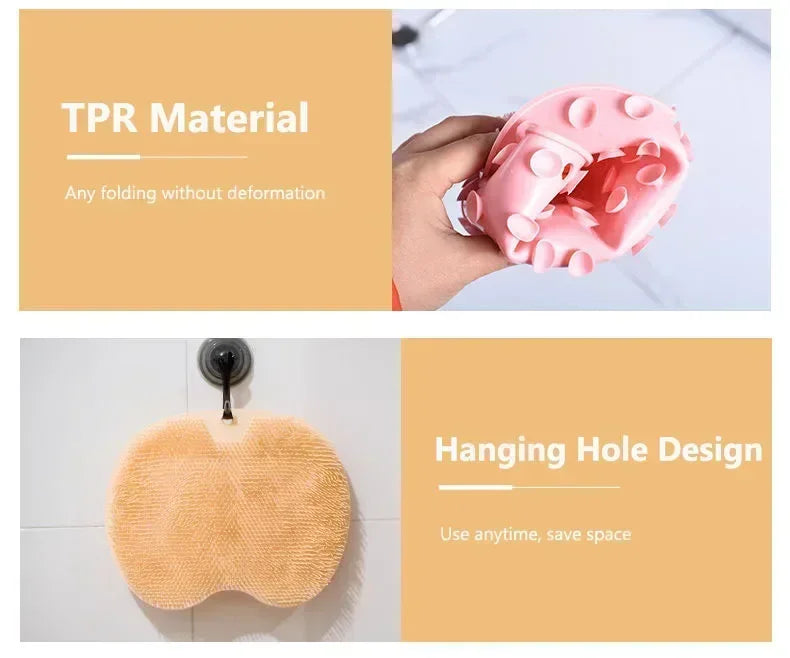 Non-Slip Silicone Shower Foot Scrubber and Massage Mat - 10