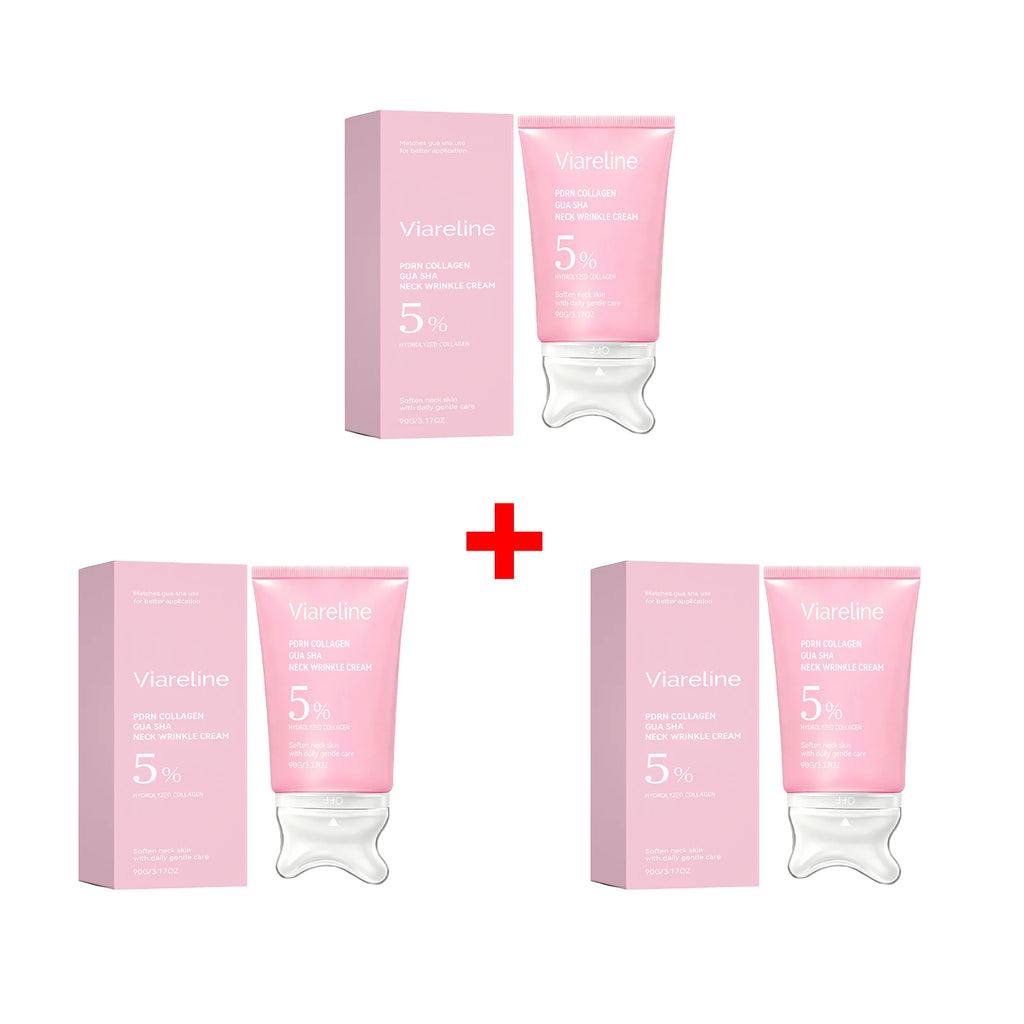 Collagen Firming Neck Cream with Integrated Gua Sha Massager