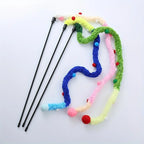 Interactive Plush Cat Teaser Wand Toy