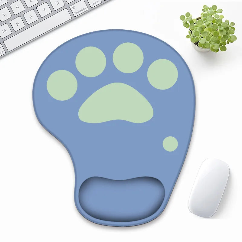 Ergonomic Cat Paw Mouse Pad with Wrist Support