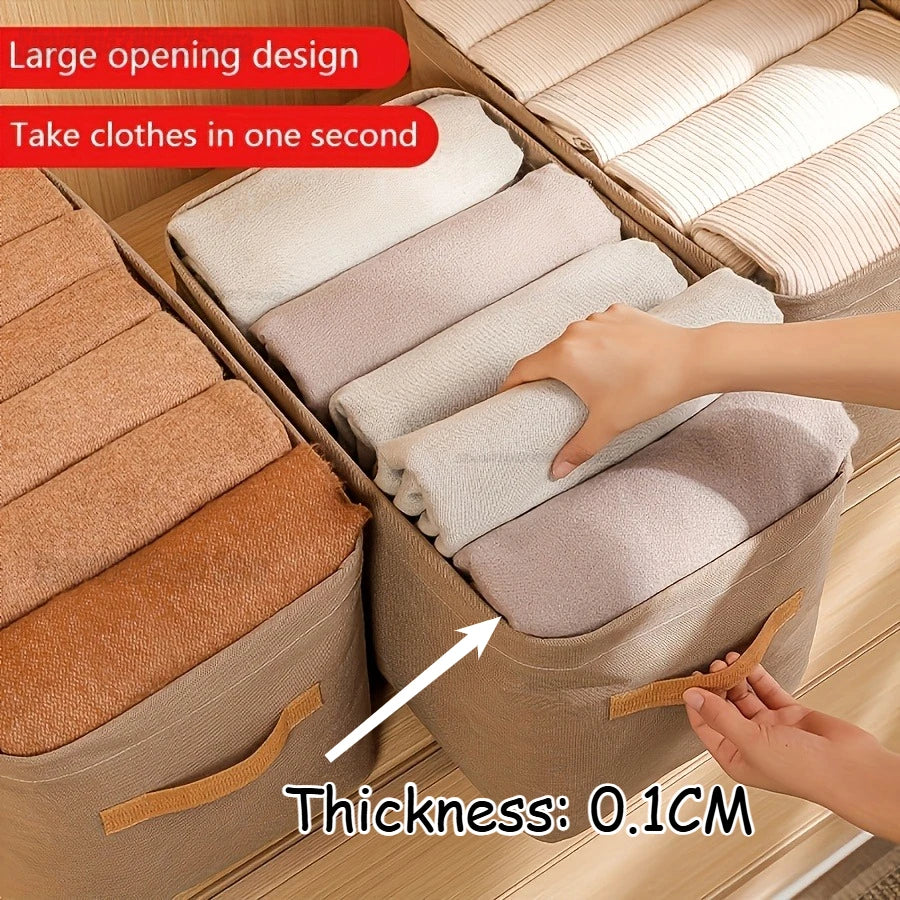 Foldable Fabric Clothing and Closet Organizer Storage Box
