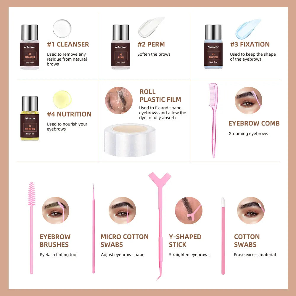 Professional Semi-Permanent Eyebrow Lamination Lifting Kit