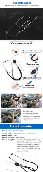 Automotive Engine Mechanic Stethoscope Diagnostic Tool