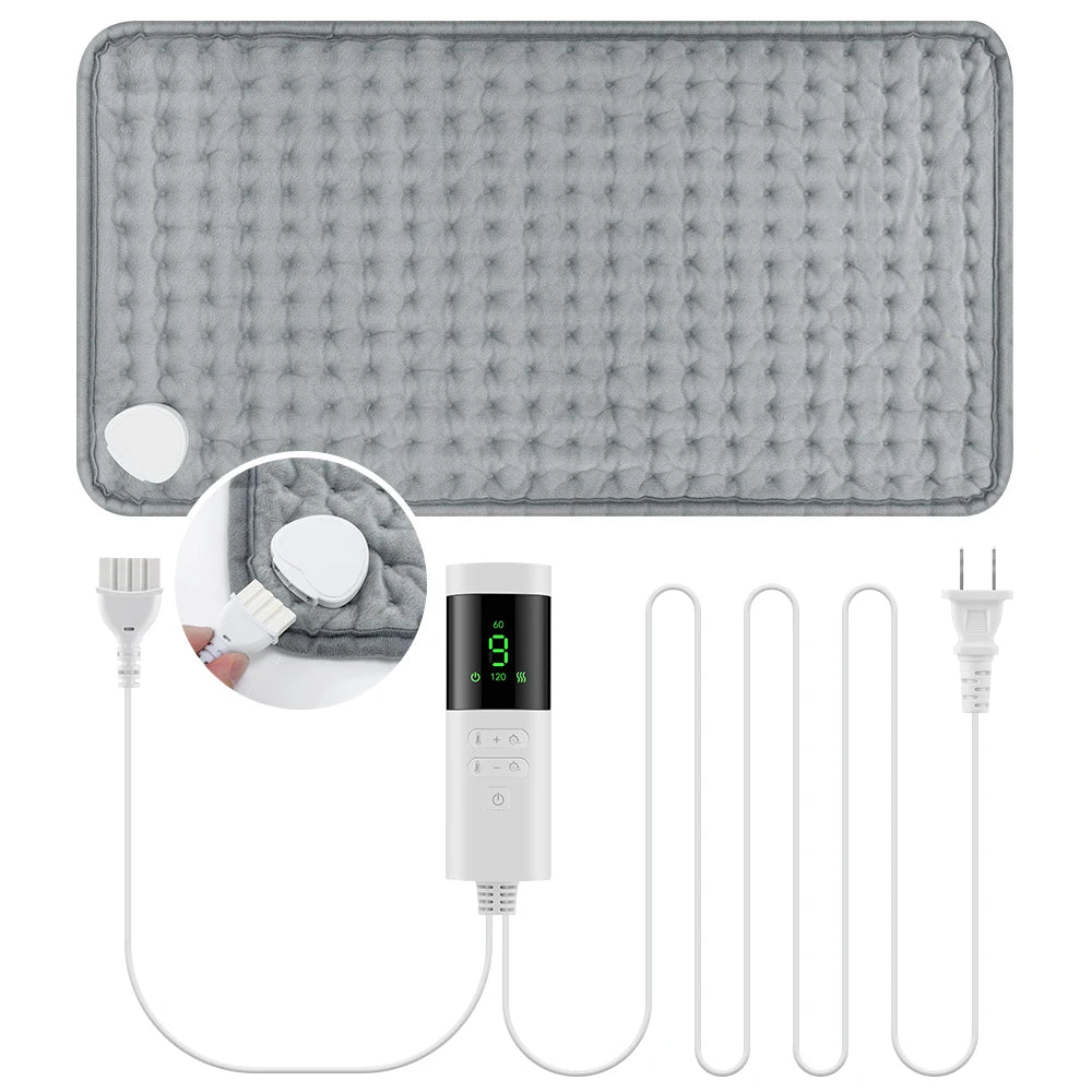 Electric Heating Pad with 9 Heat Settings and 4 Timer Modes