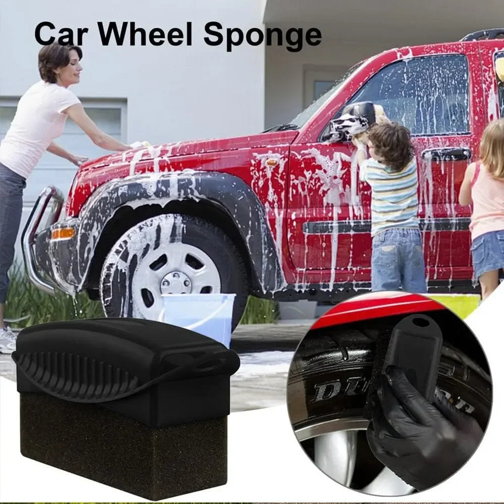Ergonomic Car Tire Wax and Polish Applicator Sponge