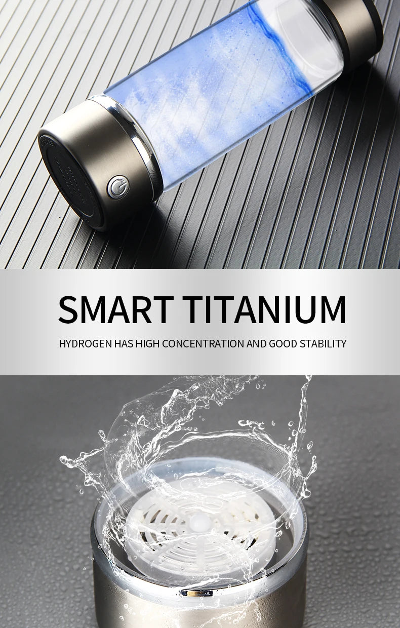 Portable Hydrogen Water Ionizer Bottle