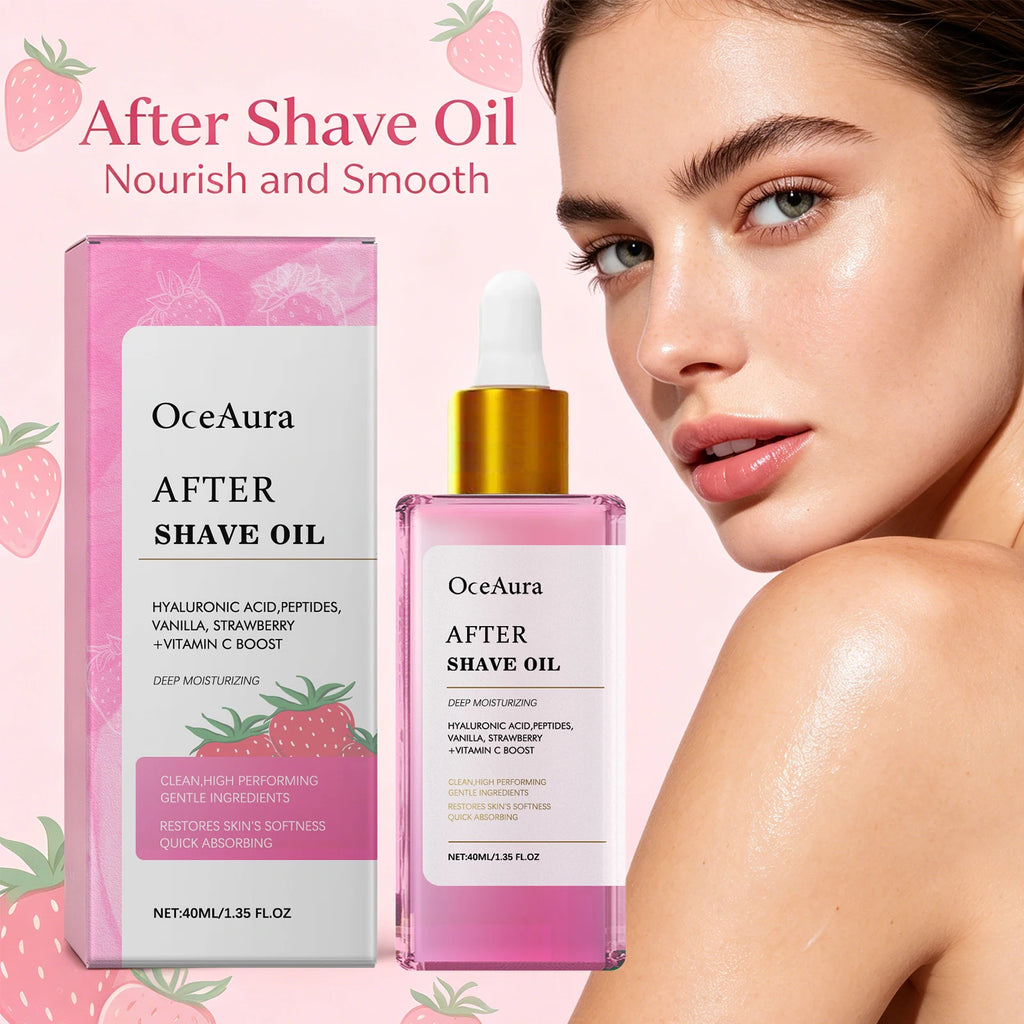 Strawberry Scented Soothing After Shave Oil for Hair Removal