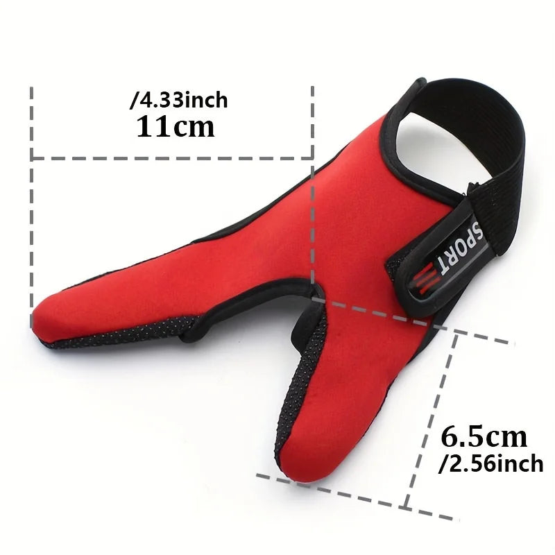 Anti-Slip Two Finger Fishing Glove for Casting