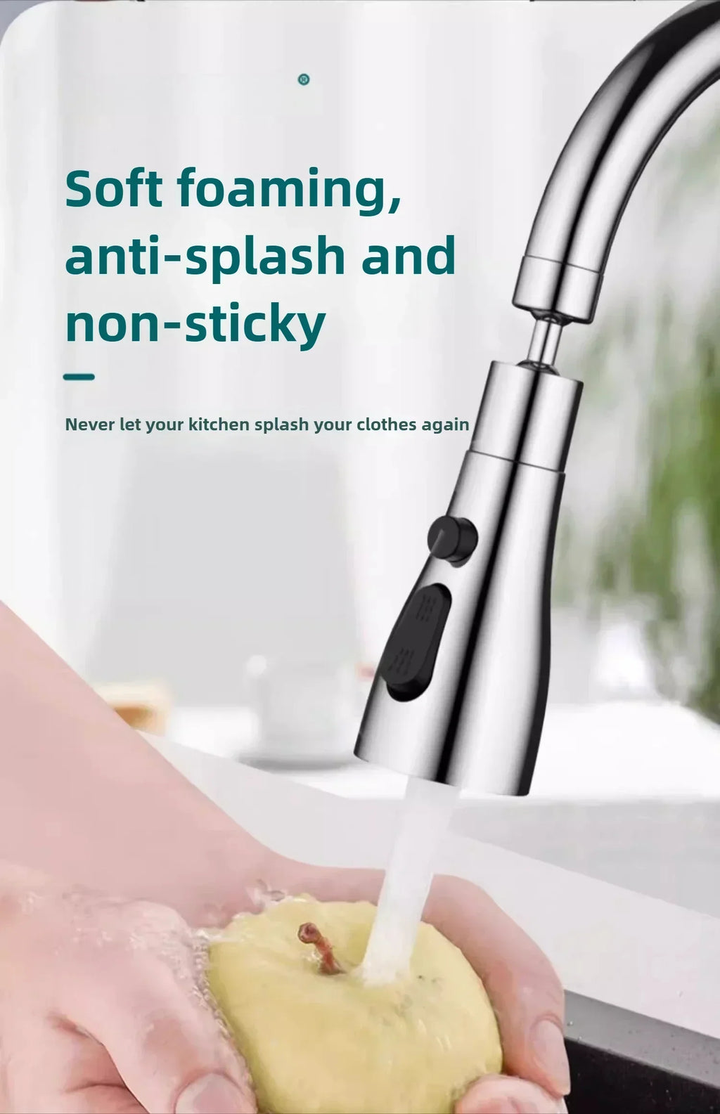 3-Mode Adjustable Kitchen Faucet Sprayer Head