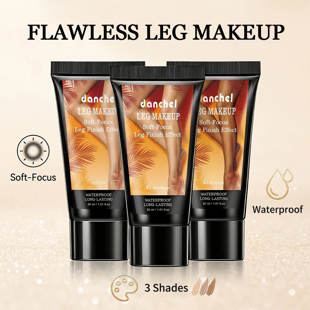 Waterproof Leg Foundation Body Concealer with Application Glove