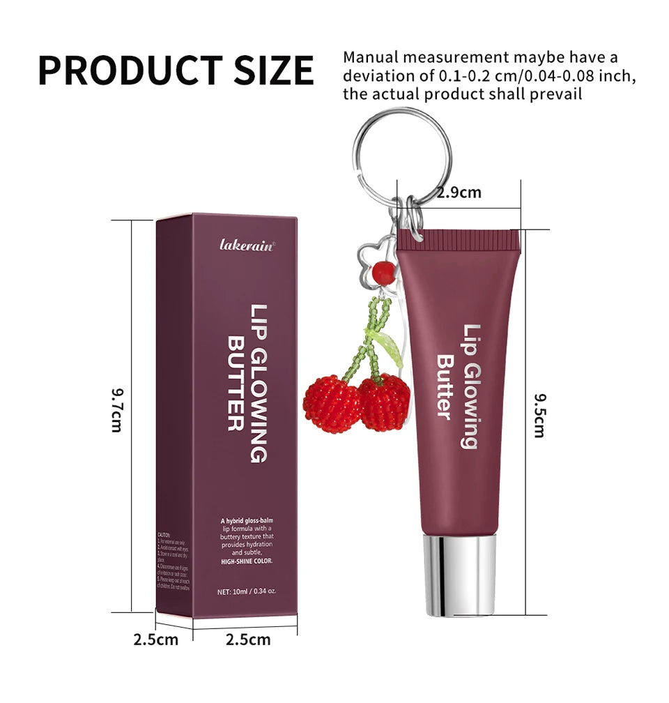 Moisturizing Lip Gloss Butter with Keychain - 14