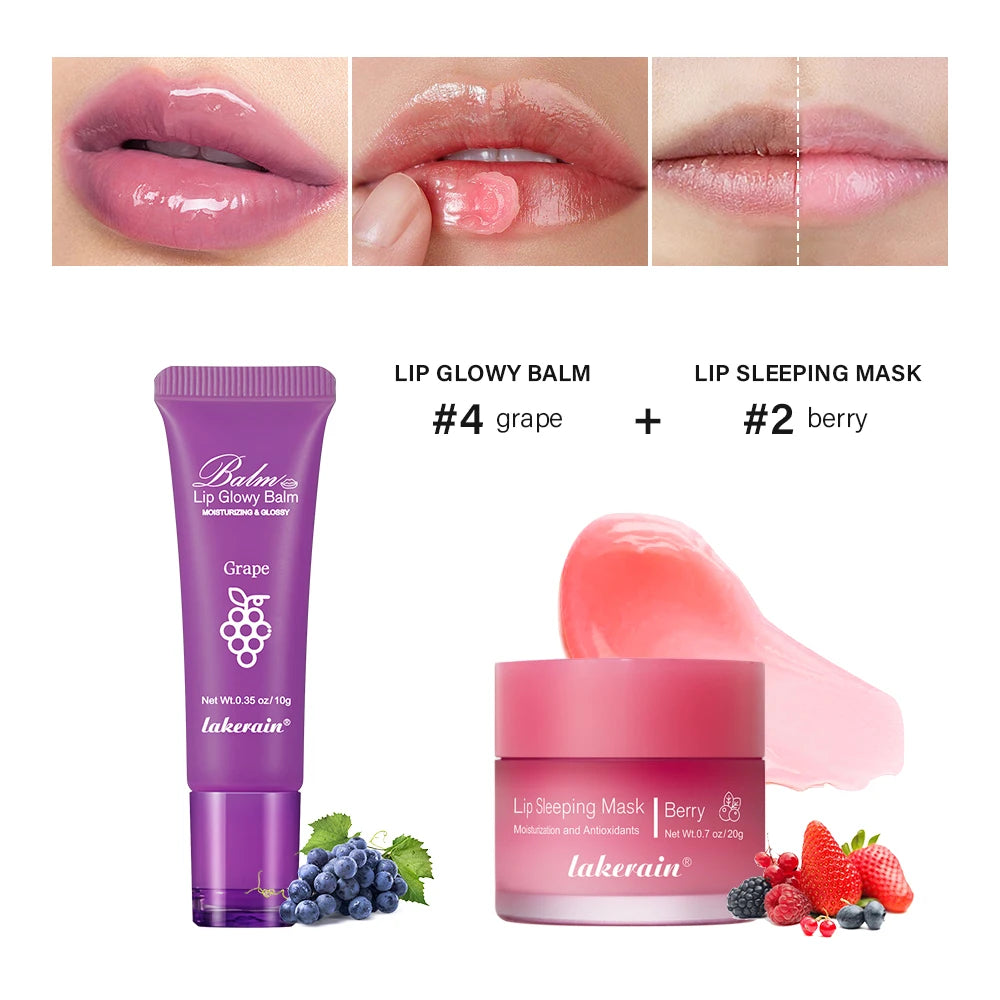 Moisturizing Lip Balm and Sleeping Mask Care Set