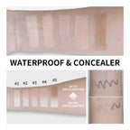 Full Coverage Cream Foundation Stick with Built-in Blending Brush