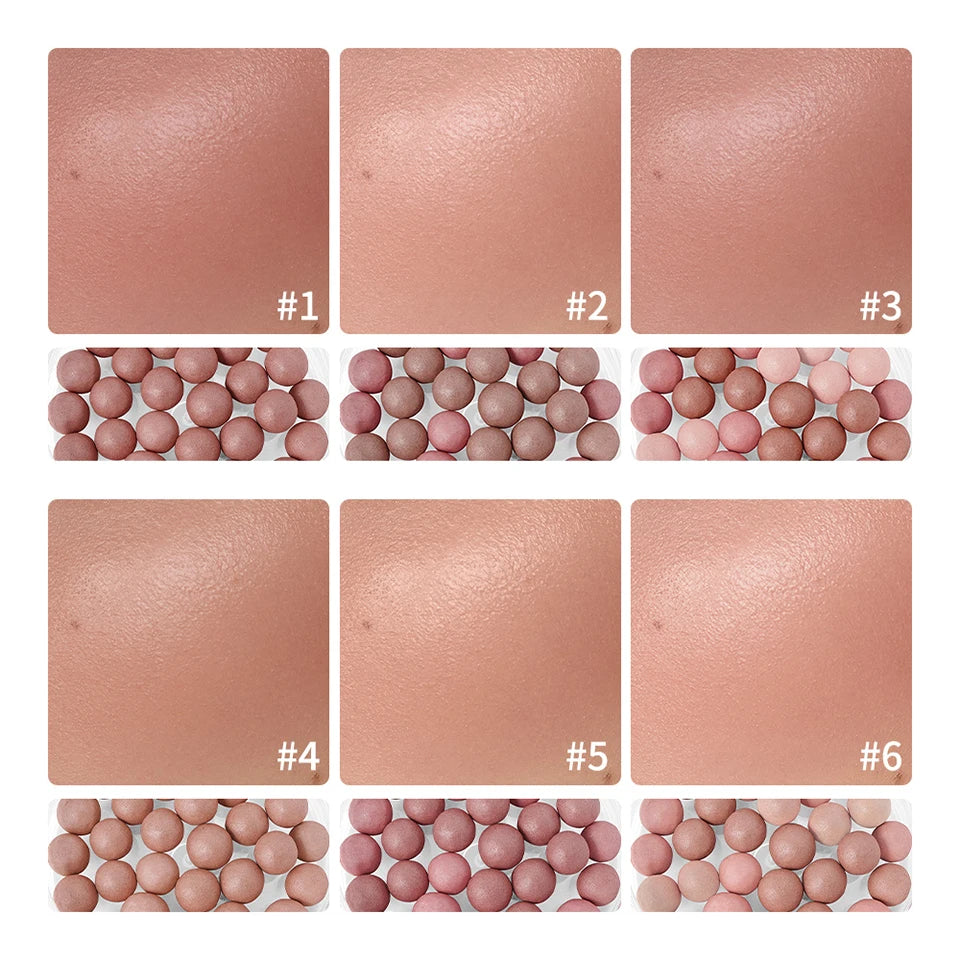 Spherical Powder Bead Blush for Natural Glowing Makeup