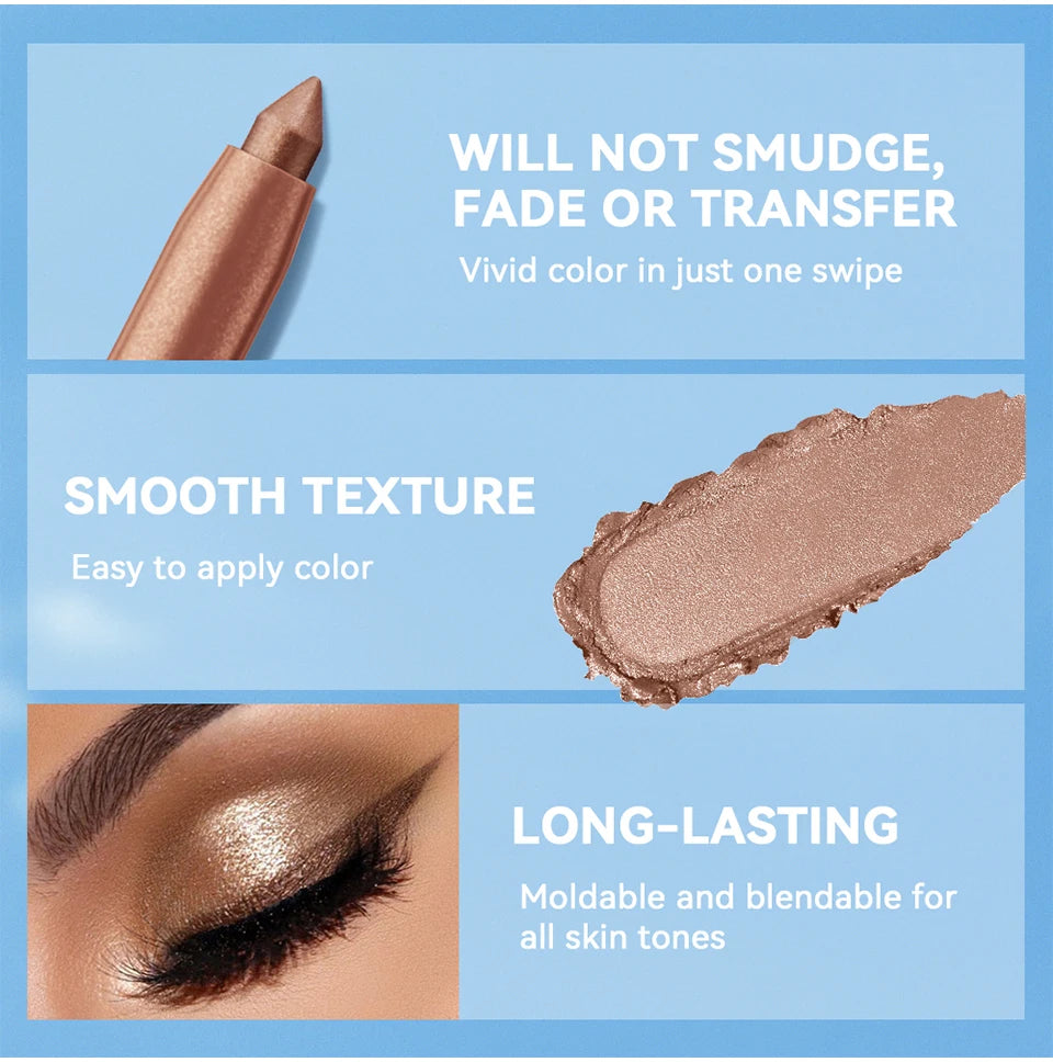 Waterproof Smudge-Proof Shimmer Eyeshadow Stick