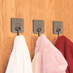 Heavy-Duty Adhesive Wall Hooks for Kitchen and Bathroom