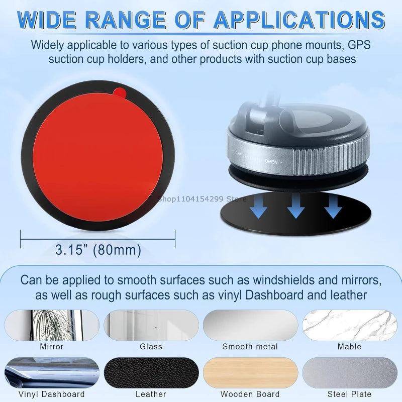 Adhesive Dashboard Mounting Disks for Car Suction Cup Holders