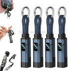 4-in-1 Fast Charging Keychain Cable with Digital Display