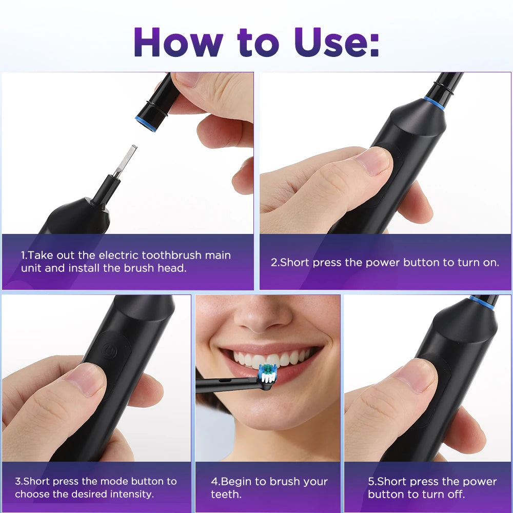 Rechargeable Rotating Electric Toothbrush with 5 Modes - 14