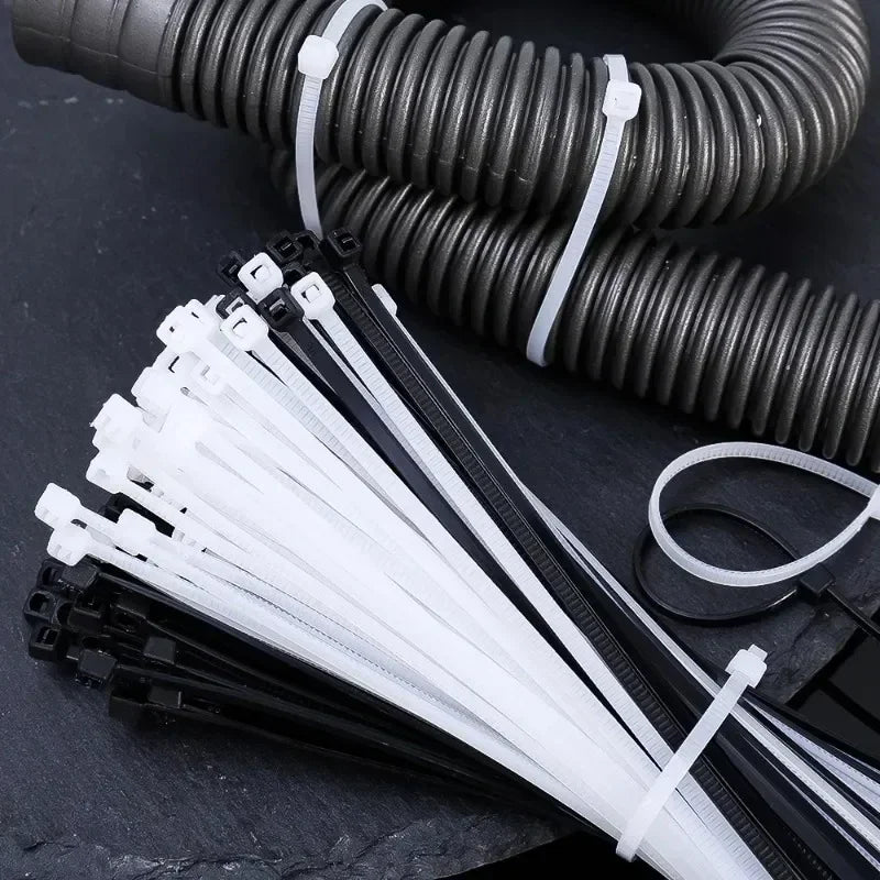 Heavy Duty Self-Locking Nylon Cable Zip Ties for Home and Office - 14