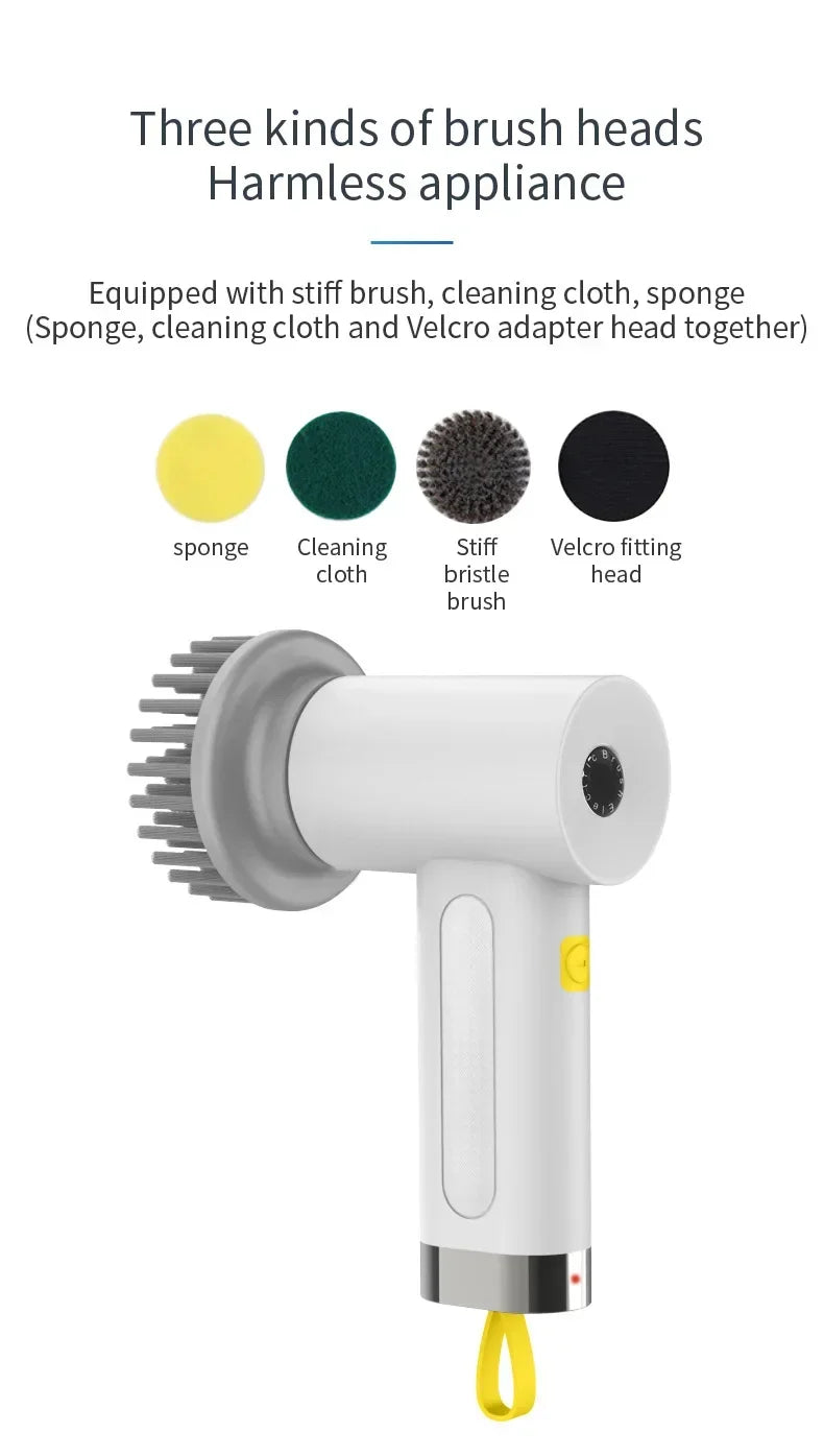 4-in-1 Electric Handheld Power Scrubber for Household Cleaning - 10