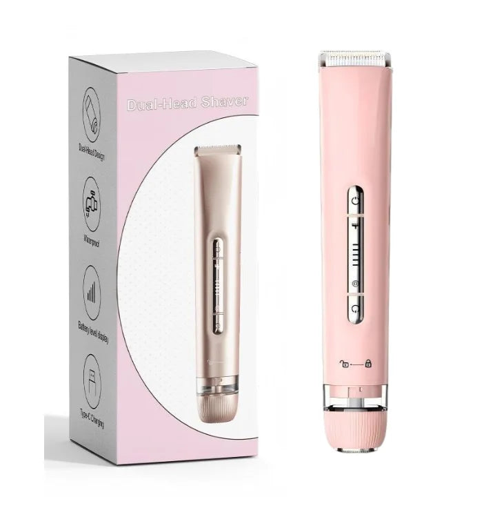 2-in-1 Waterproof Electric Bikini and Body Hair Trimmer for Women