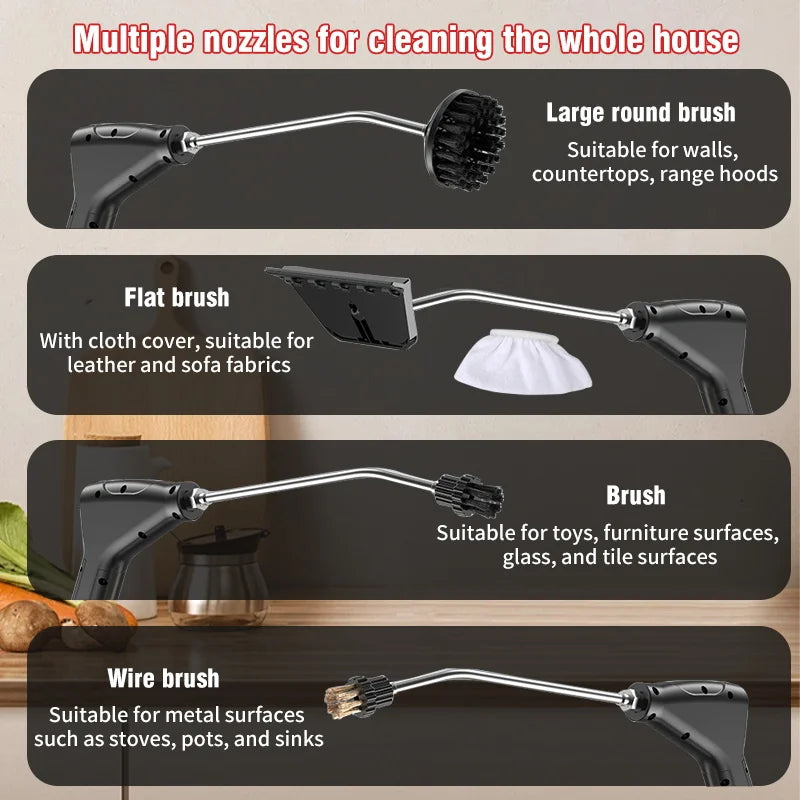 High-Pressure Handheld Steam Cleaner for Deep Home Cleaning - 5
