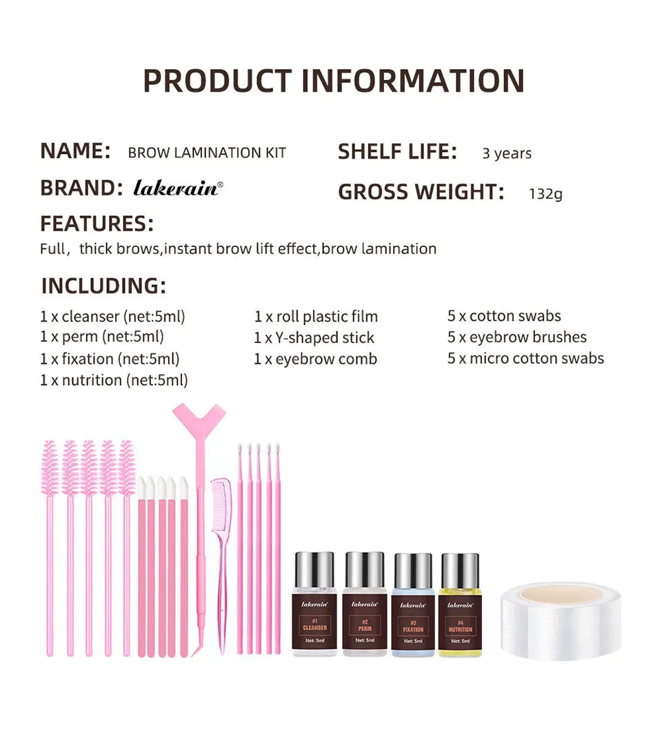 Professional Semi-Permanent Eyebrow Lamination Lifting Kit