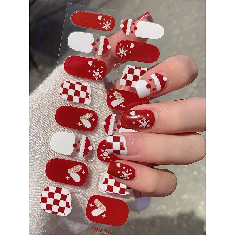 Christmas Snowflake Gel Nail Art Stickers