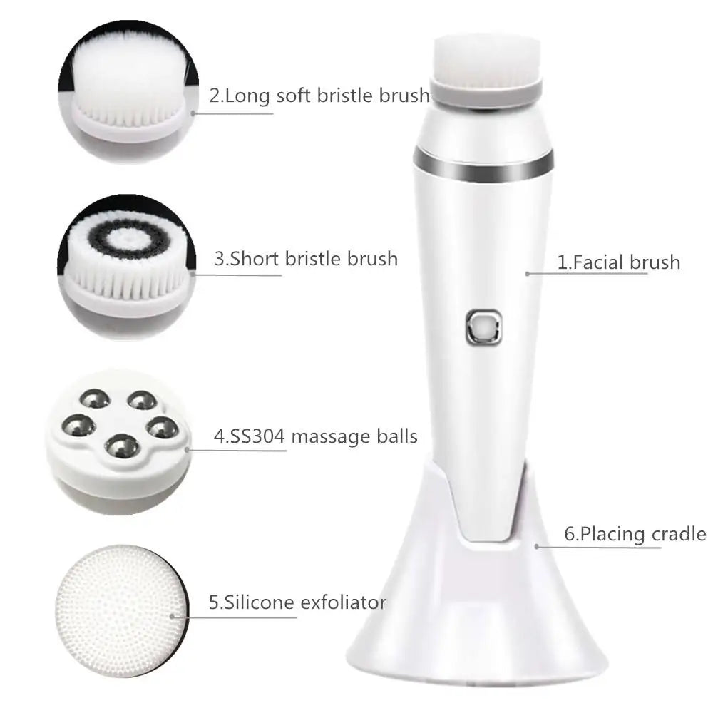 4-in-1 Electric Rotating Facial Cleansing Brush